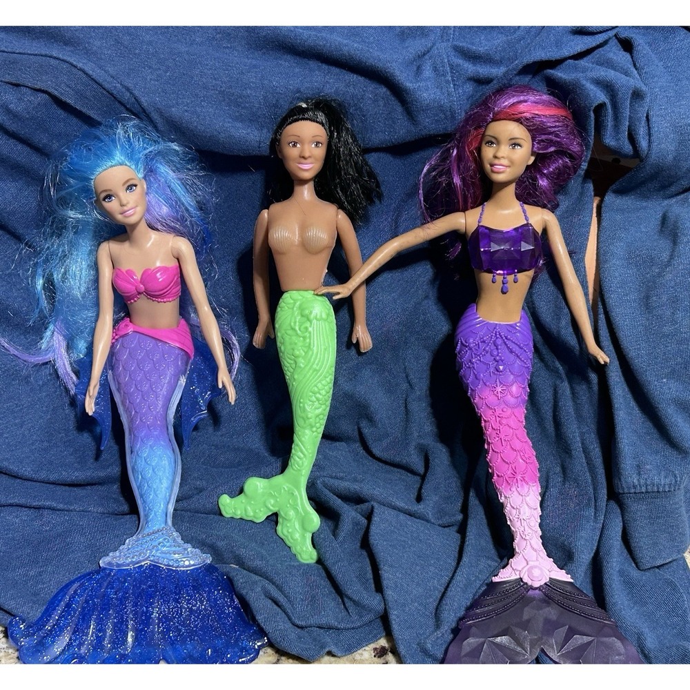 Barbie Mermaids Set Of 3 - Picture 1 of 2